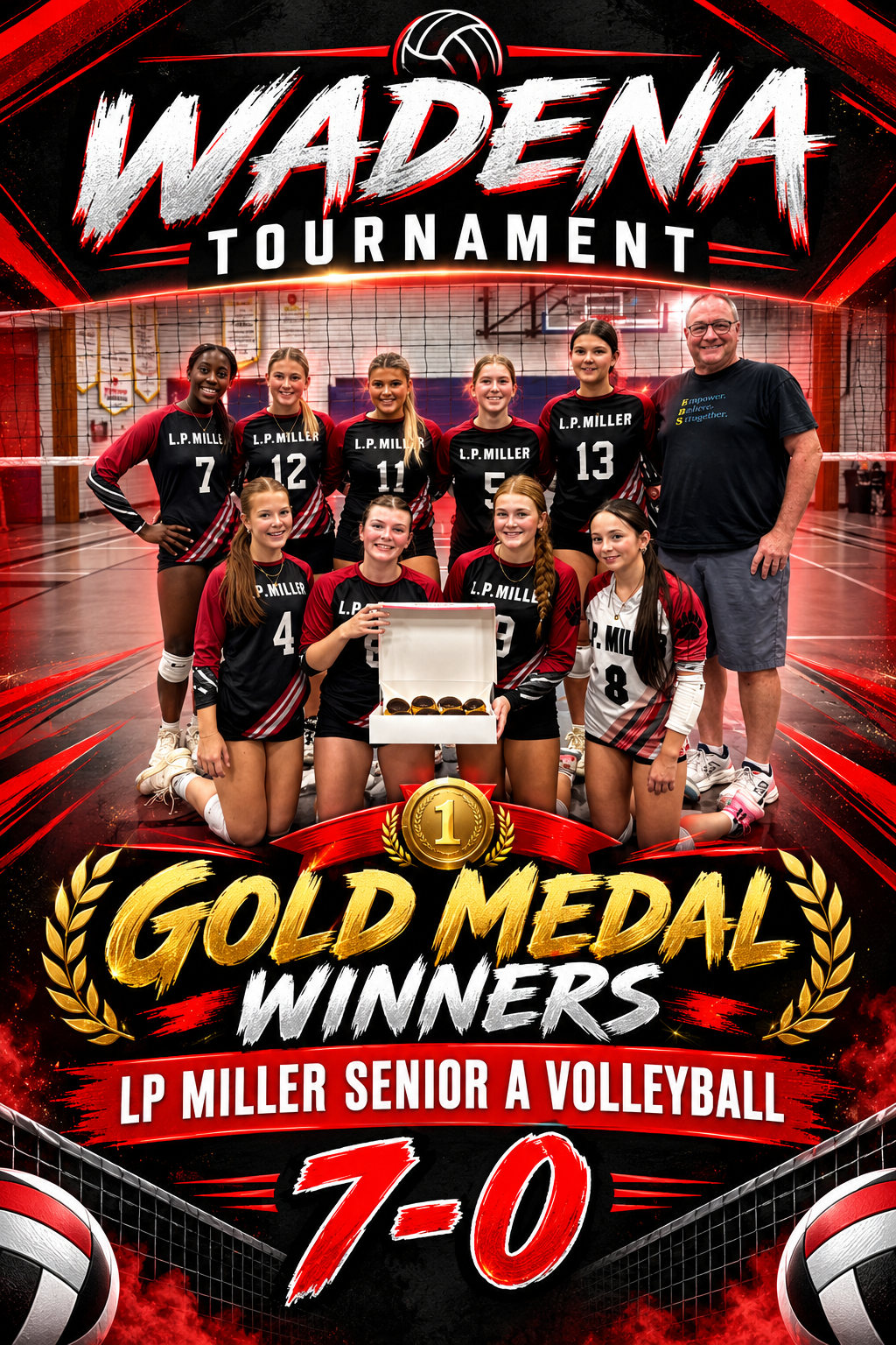 Sr A V-Ball Girls Gold Medal Winner in Wadena! 