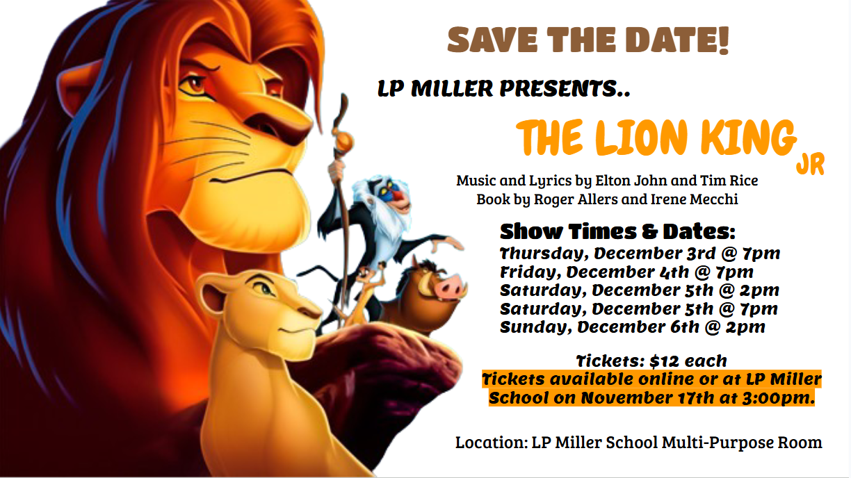The Lion King Jr. - Save the date! 