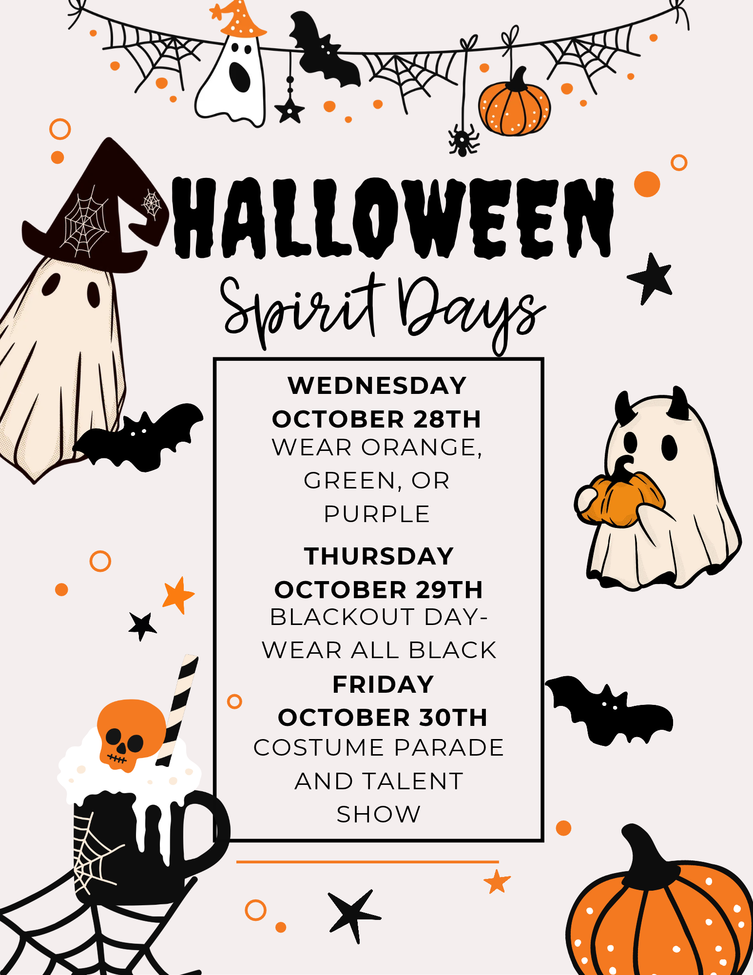 Halloween Spirit Week